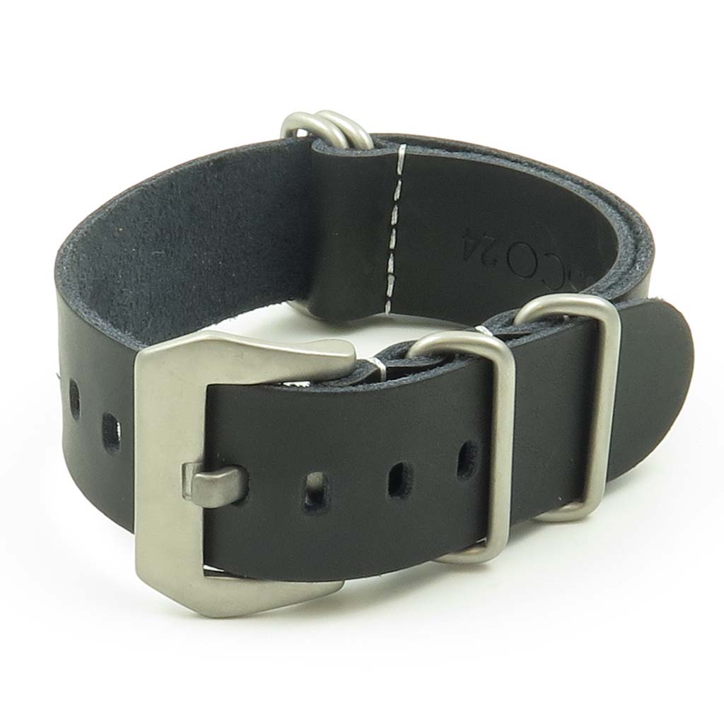 Leather NATO Strap w/ Pre-V Buckle