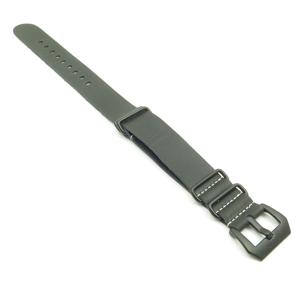 Leather NATO Strap w/ Black Pre-V Buckle