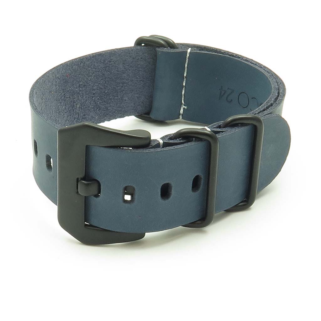 Leather NATO Strap w/ Black Pre-V Buckle