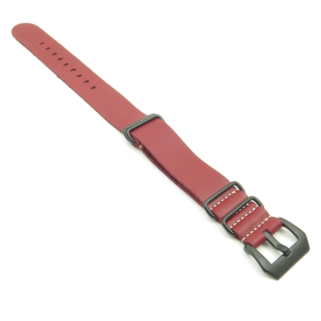 Leather NATO Strap w/ Black Pre-V Buckle