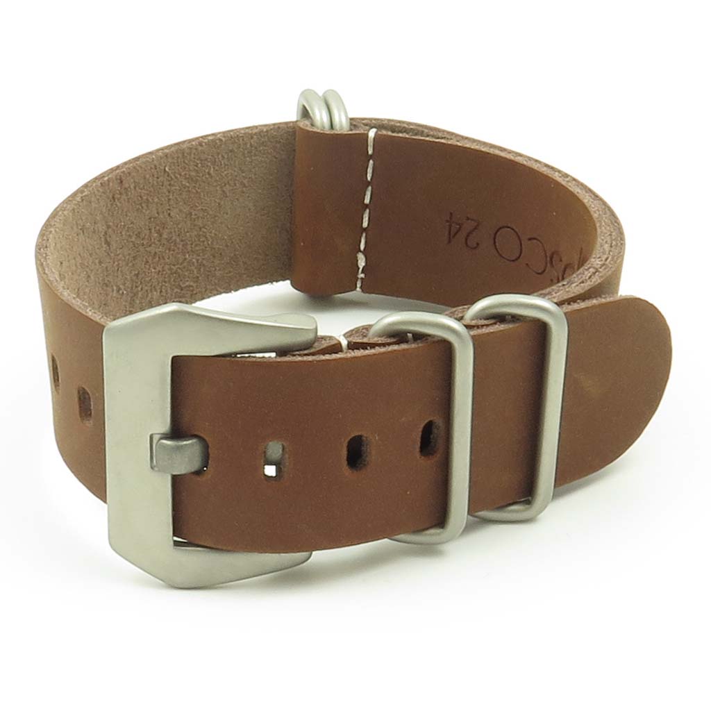 Leather NATO Strap w/ Pre-V Buckle