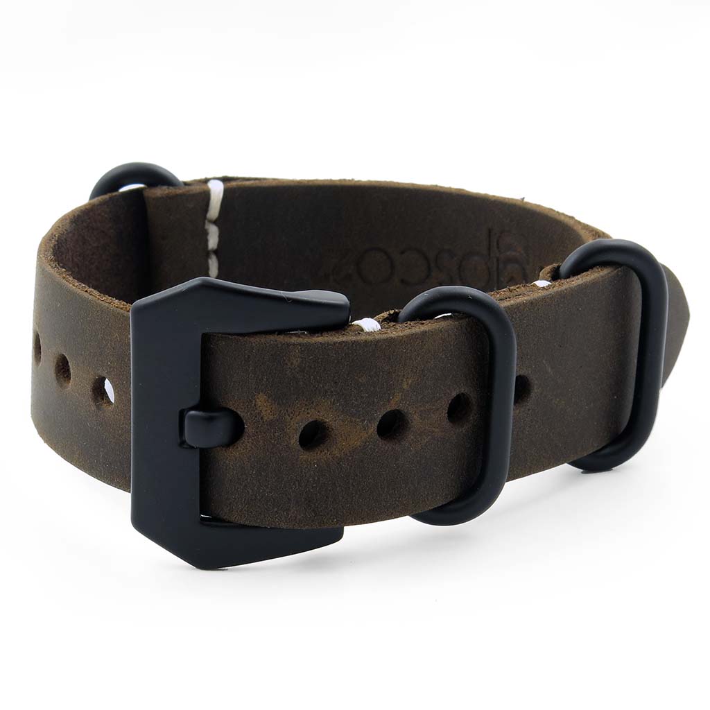 Brown Vintage Leather NATO Strap