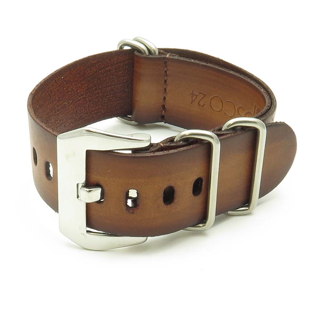 Faded Vintage Leather NATO Strap w/ Pre V Buckle