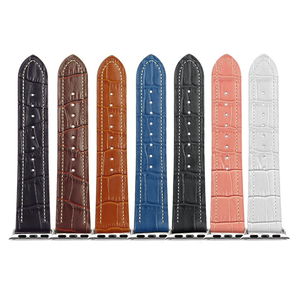 DASSARI Croc Embossed Leather Strap for Apple Watch