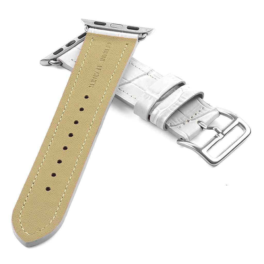 DASSARI Croc Embossed Leather Strap for Apple Watch