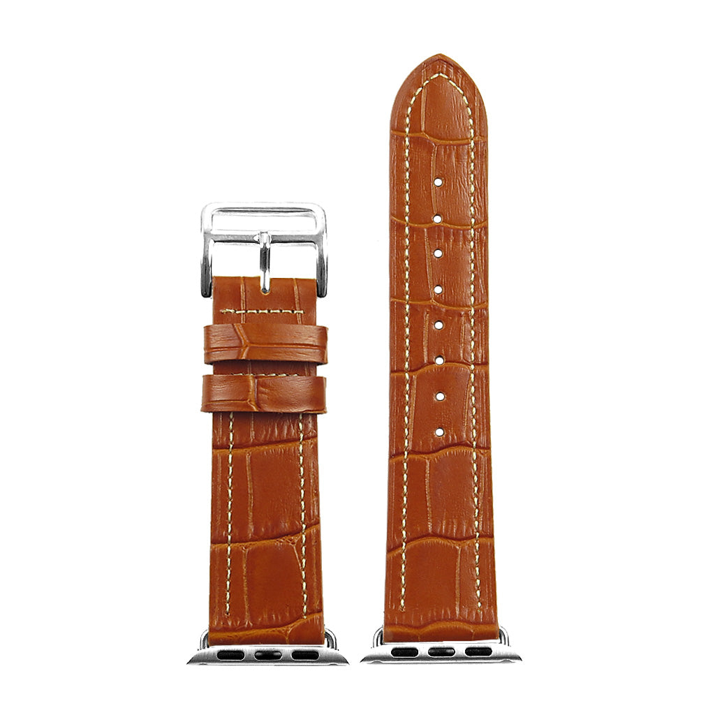 DASSARI Croc Embossed Leather Strap for Apple Watch