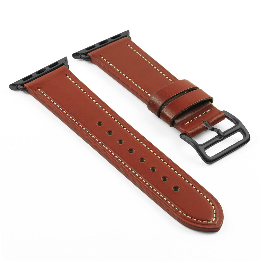 DASSARI Smooth Leather Strap for Apple for Apple Watch