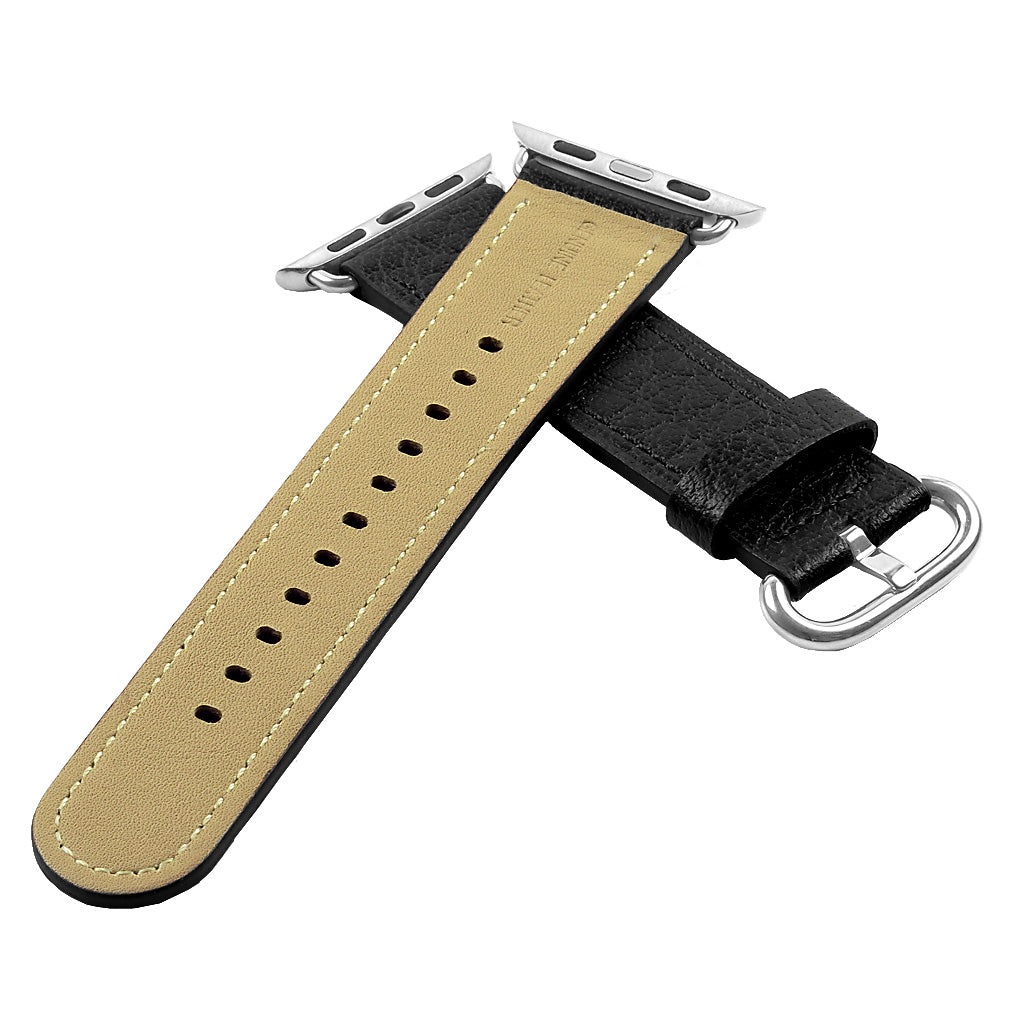 DASSARI Textured Finish Leather Strap For Apple