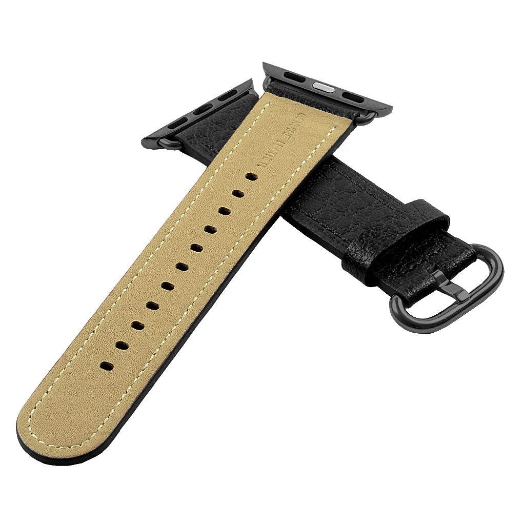 DASSARI Textured Finish Leather Strap For Apple