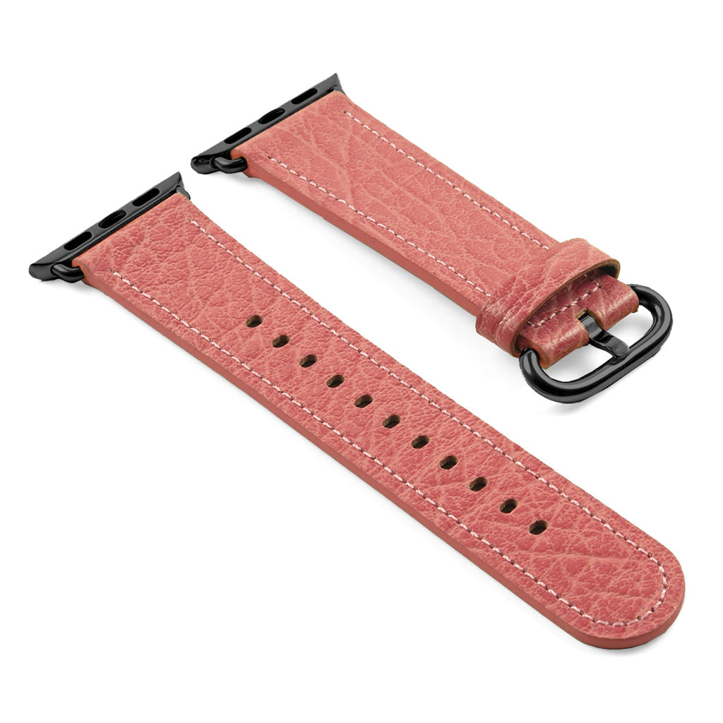 DASSARI Textured Finish Leather Strap For Apple