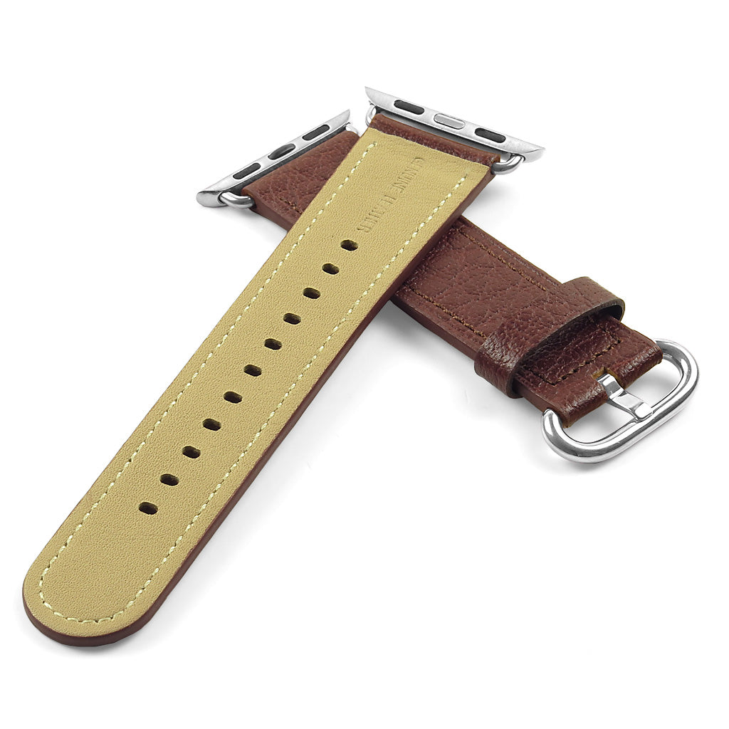 DASSARI Textured Finish Leather Strap For Apple