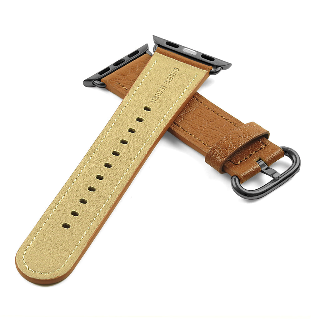 DASSARI Textured Finish Leather Strap For Apple