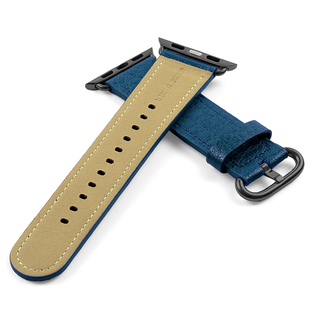 DASSARI Textured Finish Leather Strap For Apple