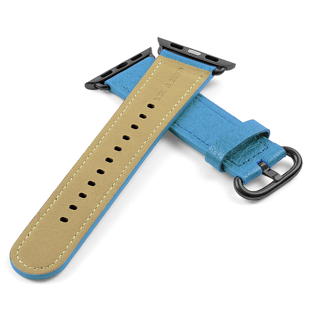 DASSARI Textured Finish Leather Strap For Apple