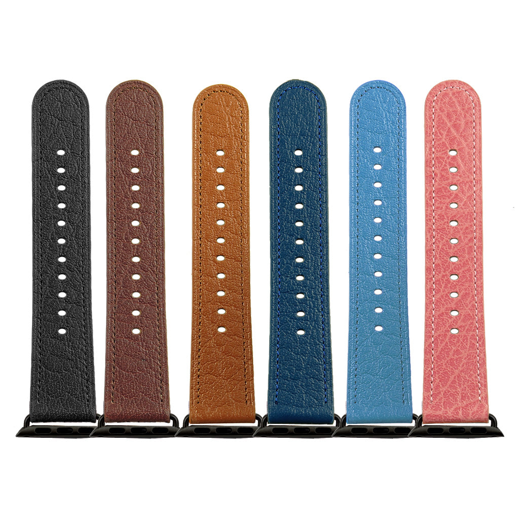 DASSARI Textured Finish Leather Strap For Apple