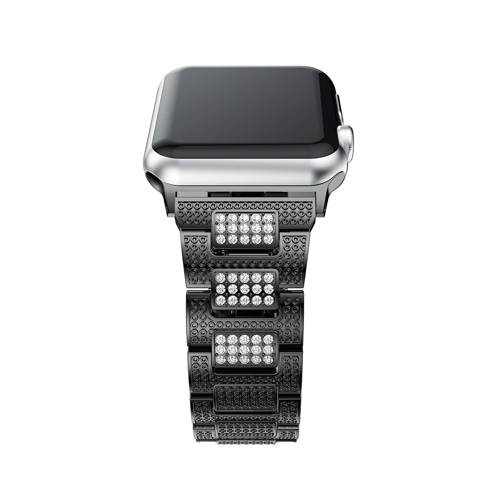 Stainless Steel Strap with Rhinestones for Apple Watch