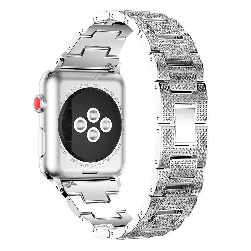 Stainless Steel Strap with Rhinestones for Apple Watch