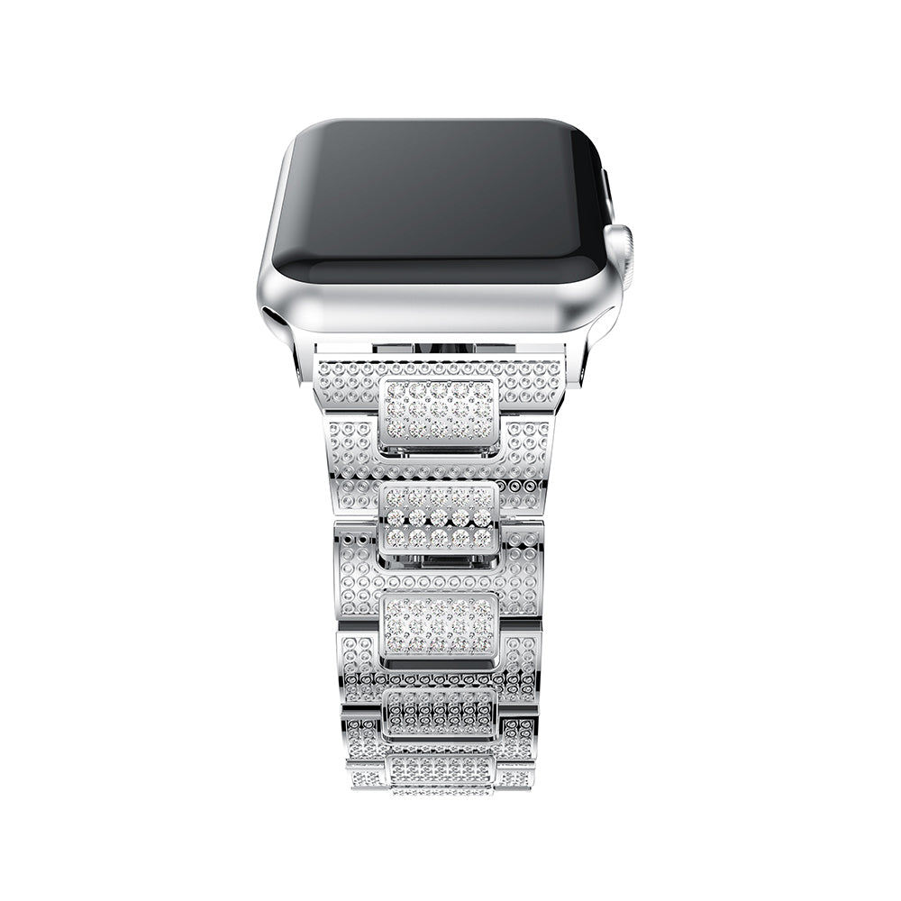 Stainless Steel Strap with Rhinestones for Apple Watch