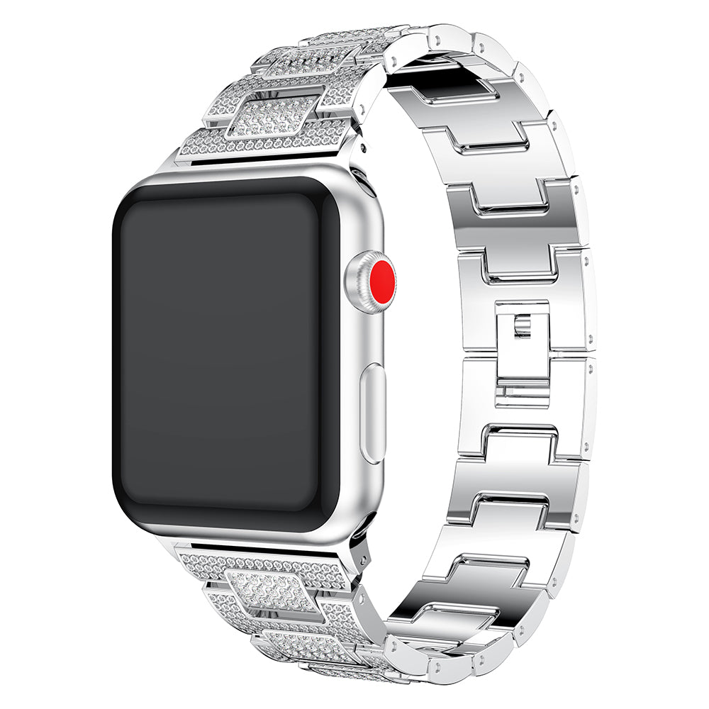 Stainless Steel Strap with Rhinestones for Apple Watch