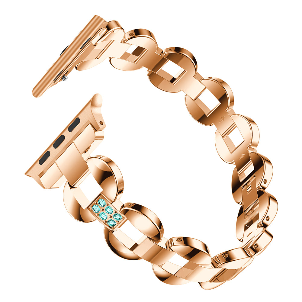 Alloy Link Band with Rhinestones for Fitbit Inspire 2