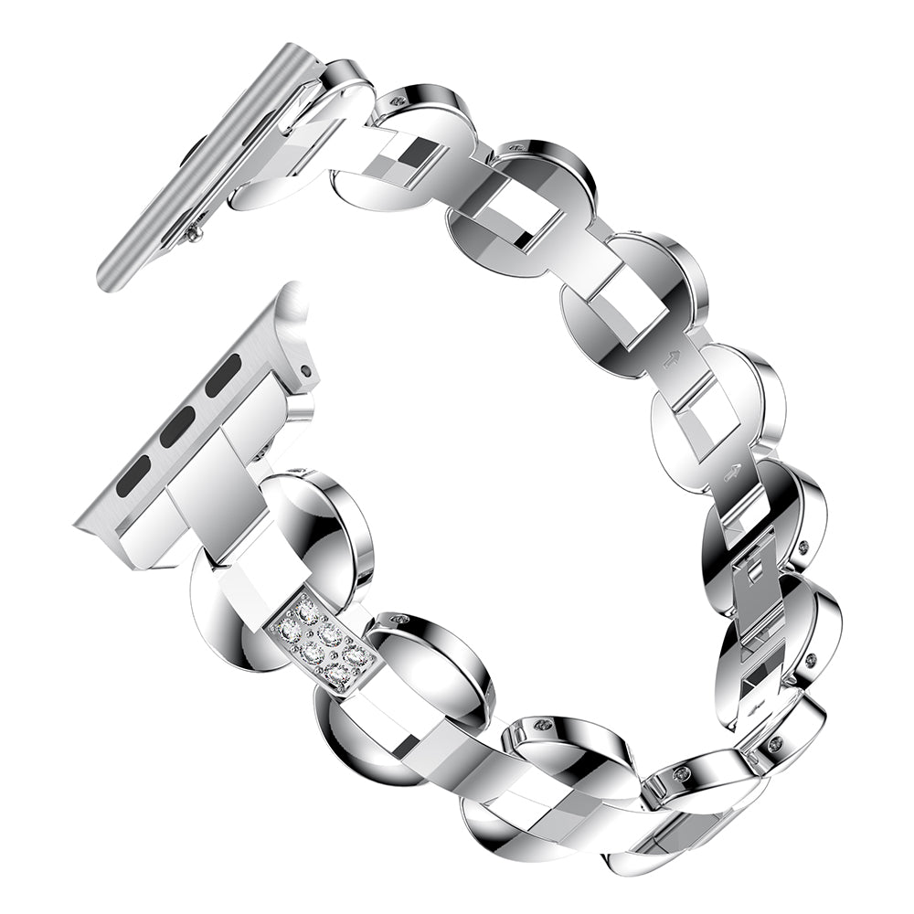 Alloy Link Band with Rhinestones for Fitbit Inspire 2