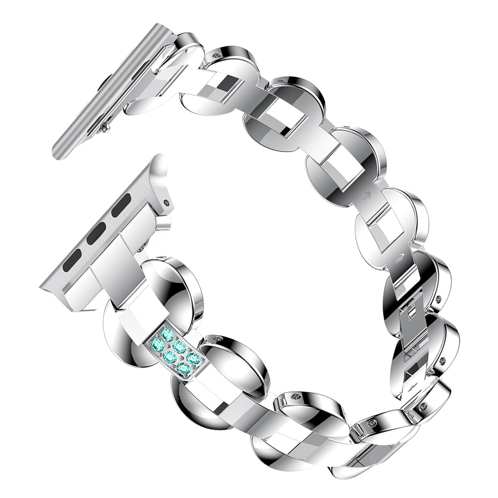 Alloy Link Band with Rhinestones for Fitbit Inspire 2