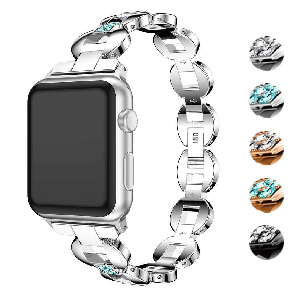 Alloy Link Band with Rhinestones for Fitbit Inspire 2