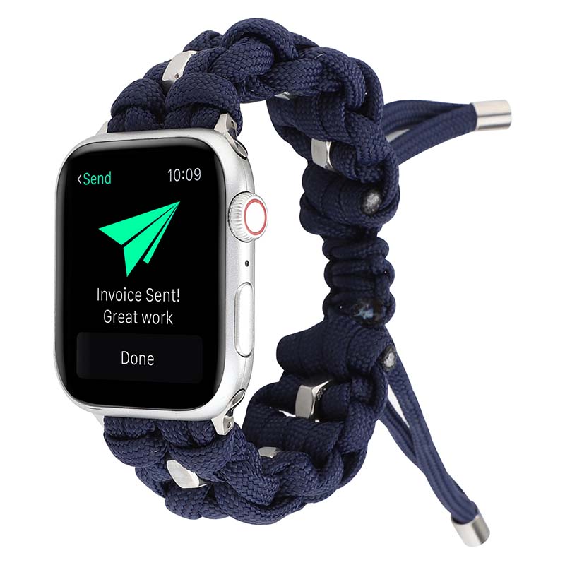 Nylon Woven Paracord Strap for Apple Watch - Green