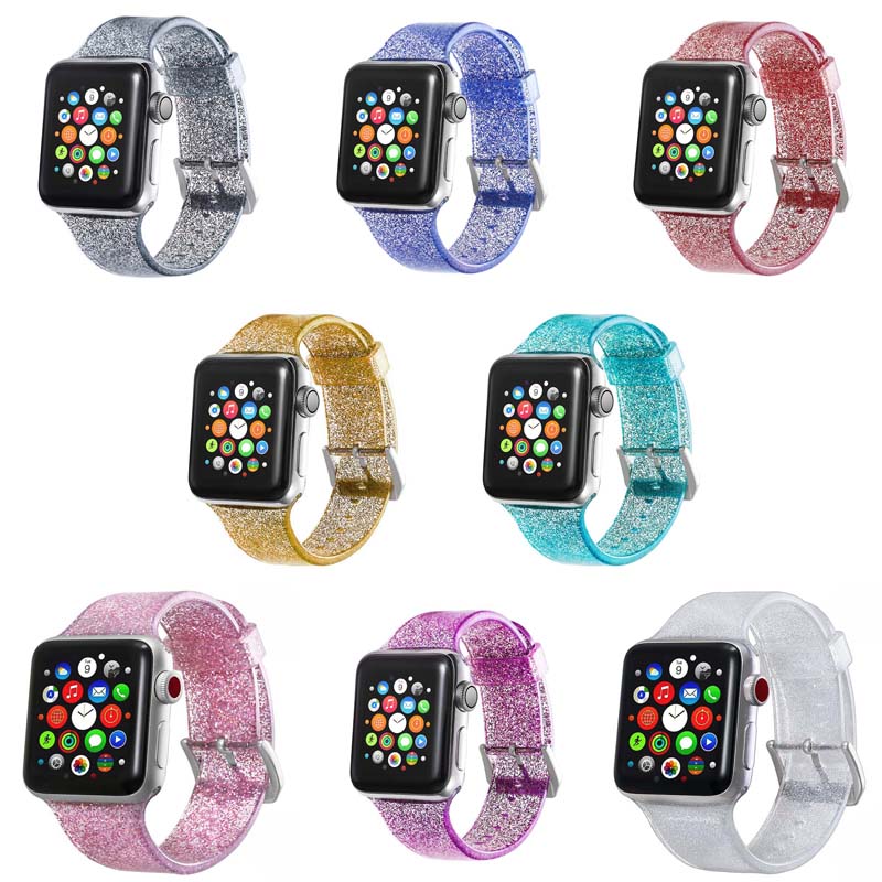 Glitter Rubber Strap for Apple Watch