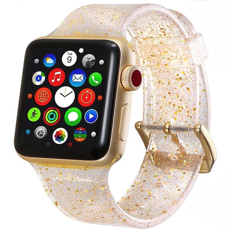 Glitter Rubber Strap for Apple Watch