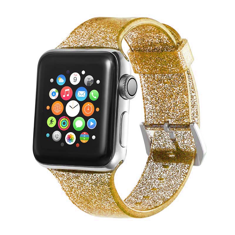 Glitter Rubber Strap for Apple Watch