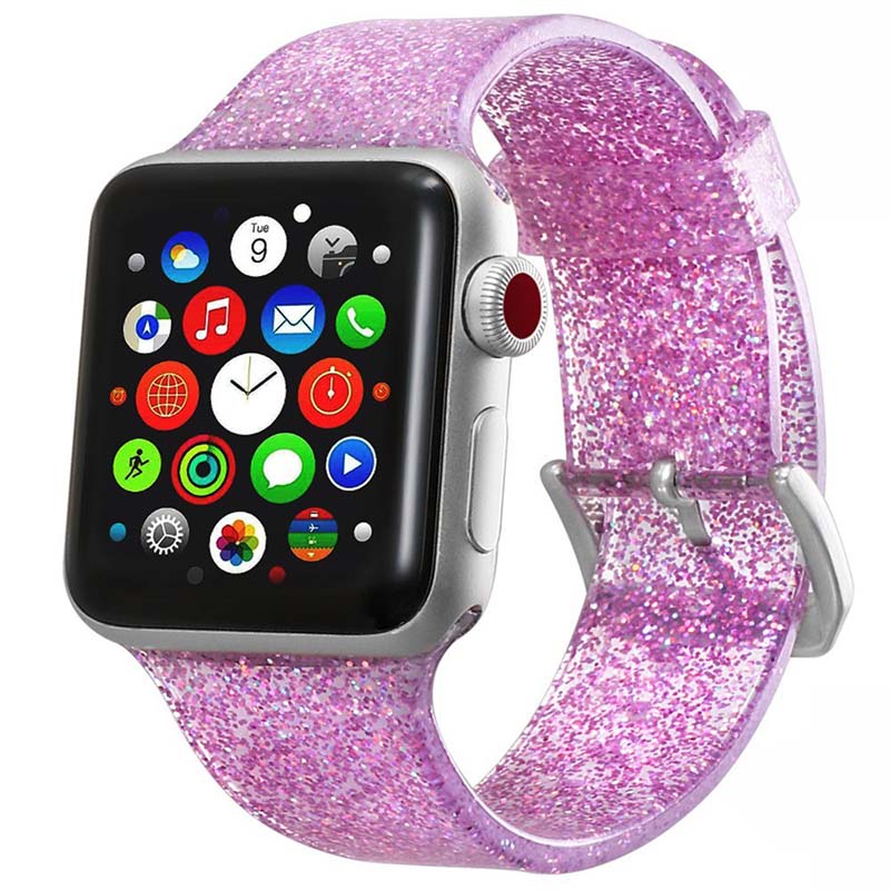 Glitter Rubber Strap for Apple Watch