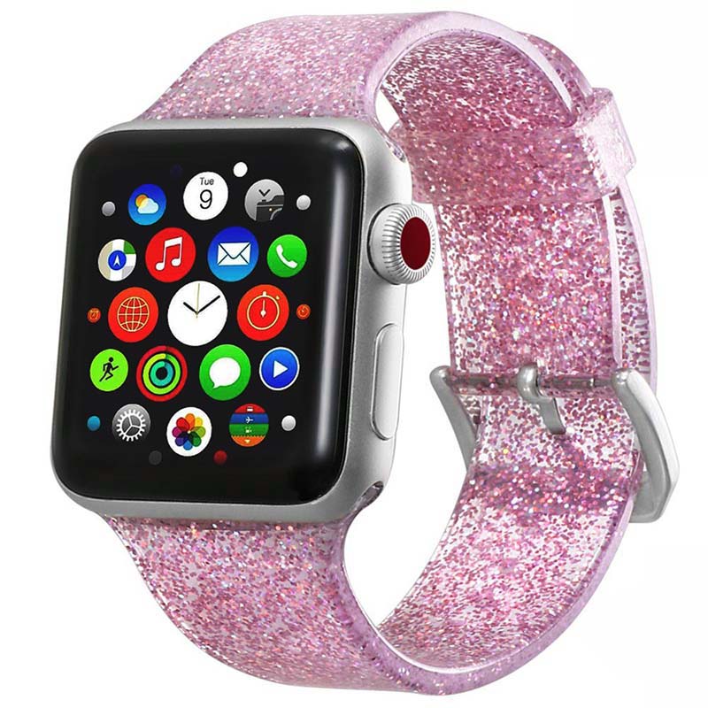 Glitter Rubber Strap for Apple Watch