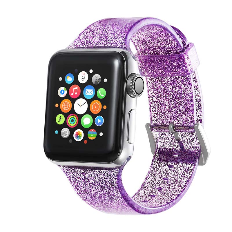 Glitter Rubber Strap for Apple Watch