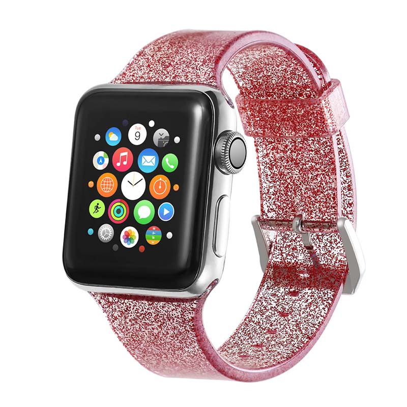 Glitter Rubber Strap for Apple Watch