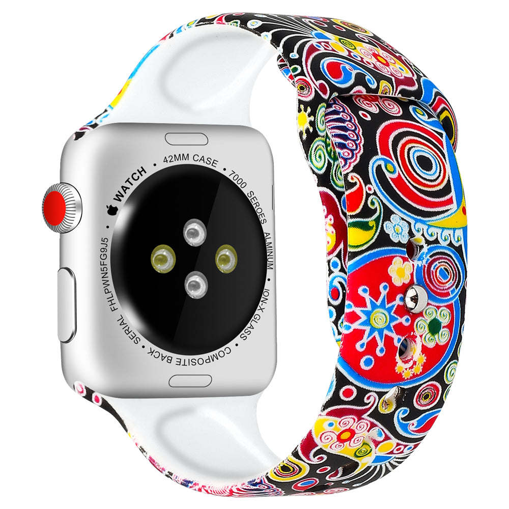 Rubber Strap with Patterns for Apple Watch