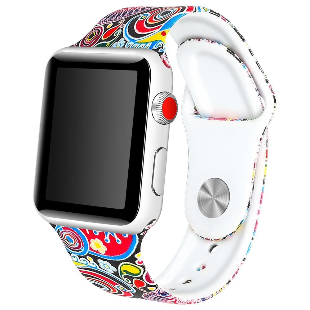 Rubber Strap with Patterns for Apple Watch