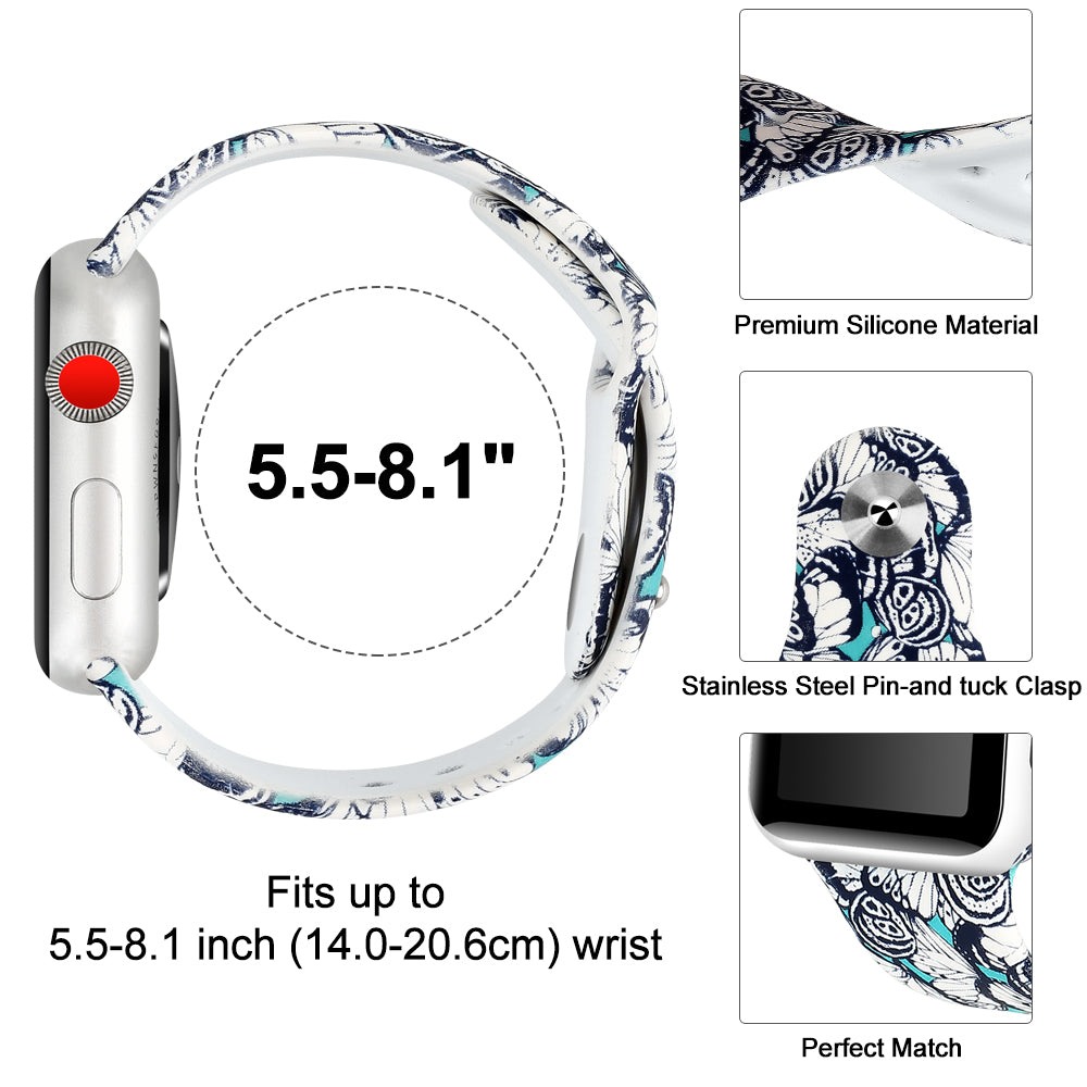 Rubber Strap with Patterns for Apple Watch
