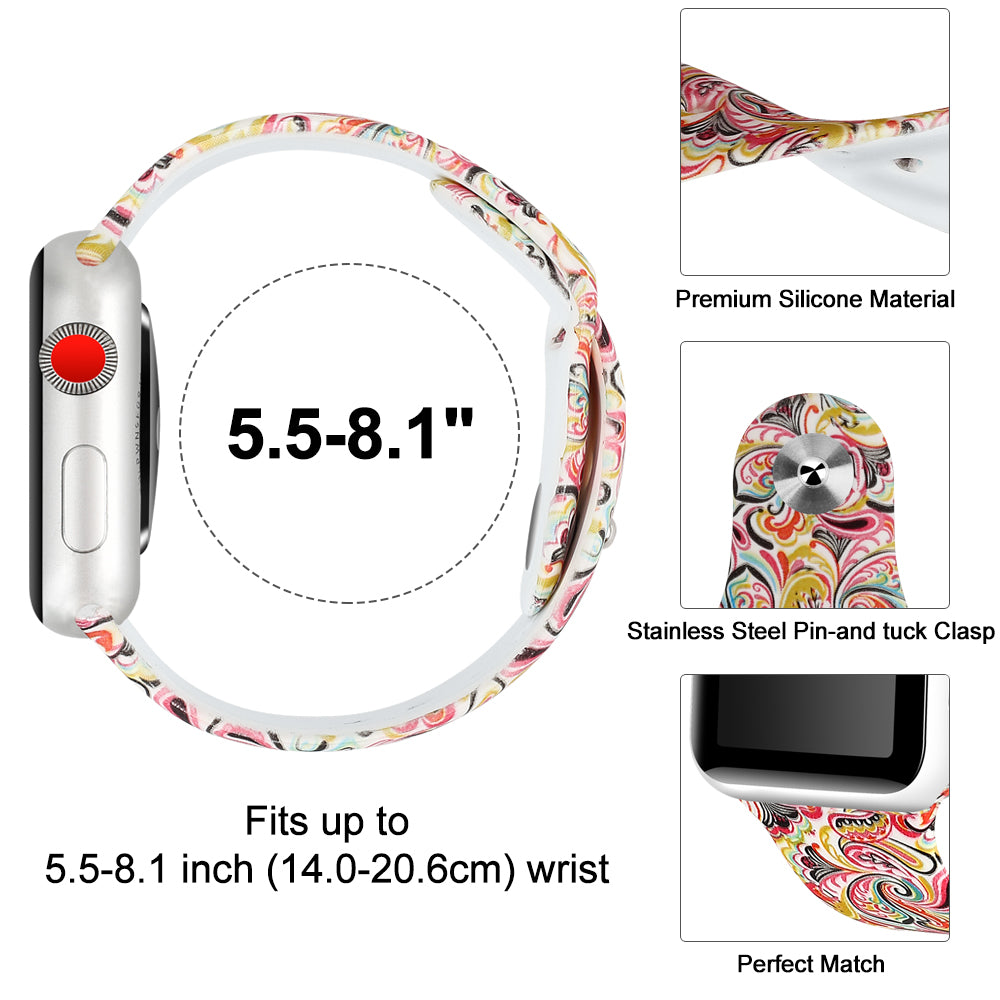 Rubber Strap with Patterns for Apple Watch
