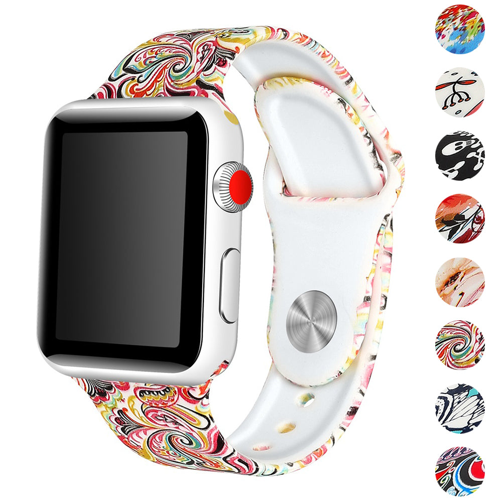 Rubber Strap with Patterns for Apple Watch