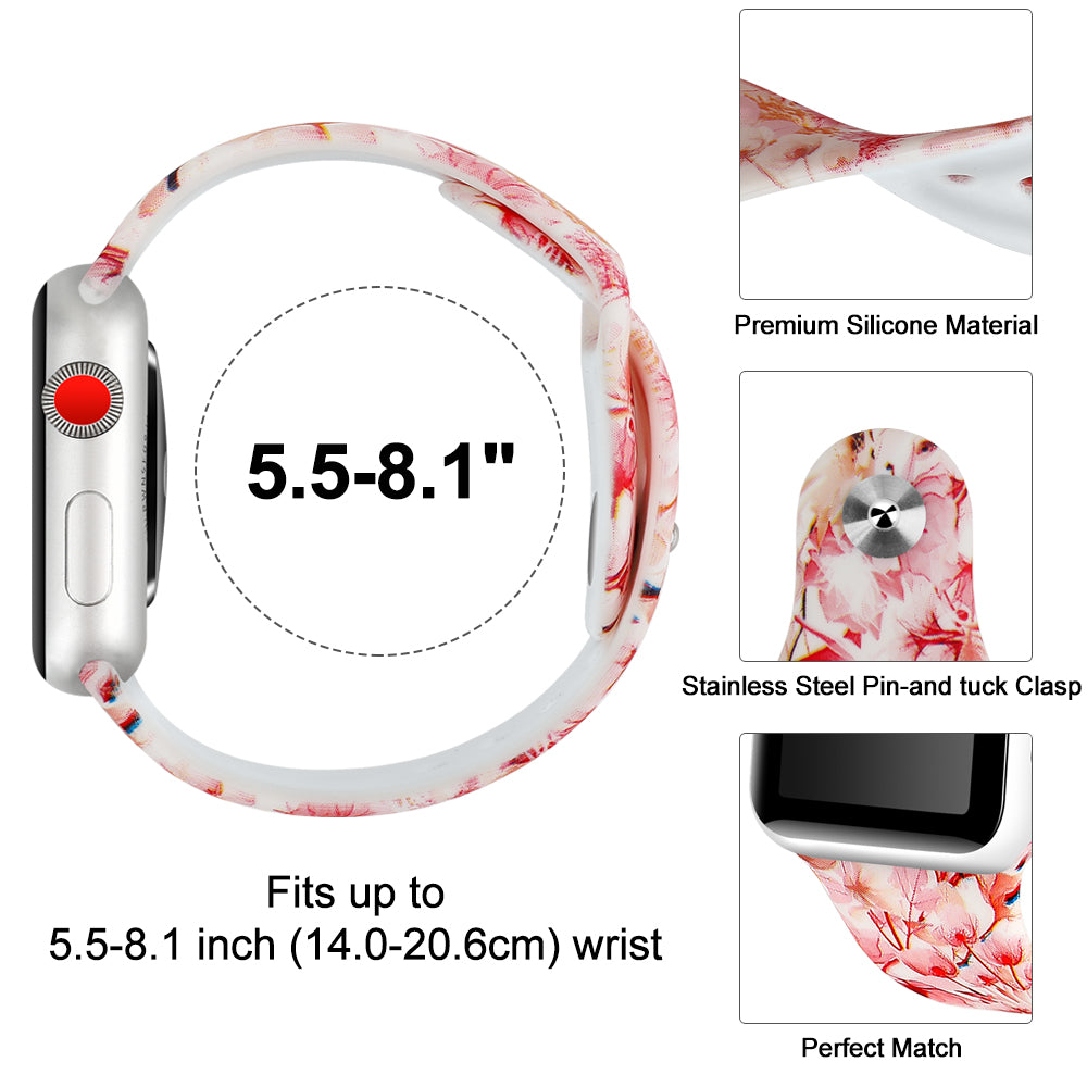 Rubber Strap with Patterns for Apple Watch