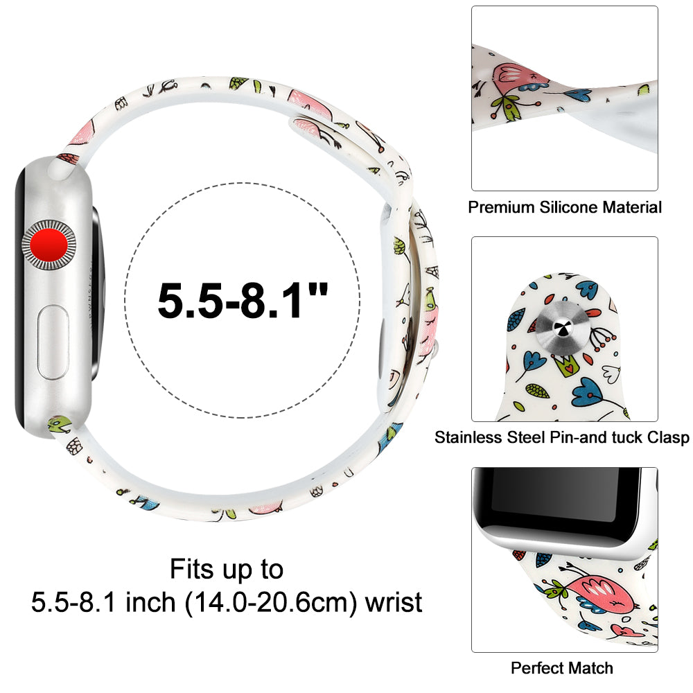 Rubber Strap with Patterns for Apple Watch