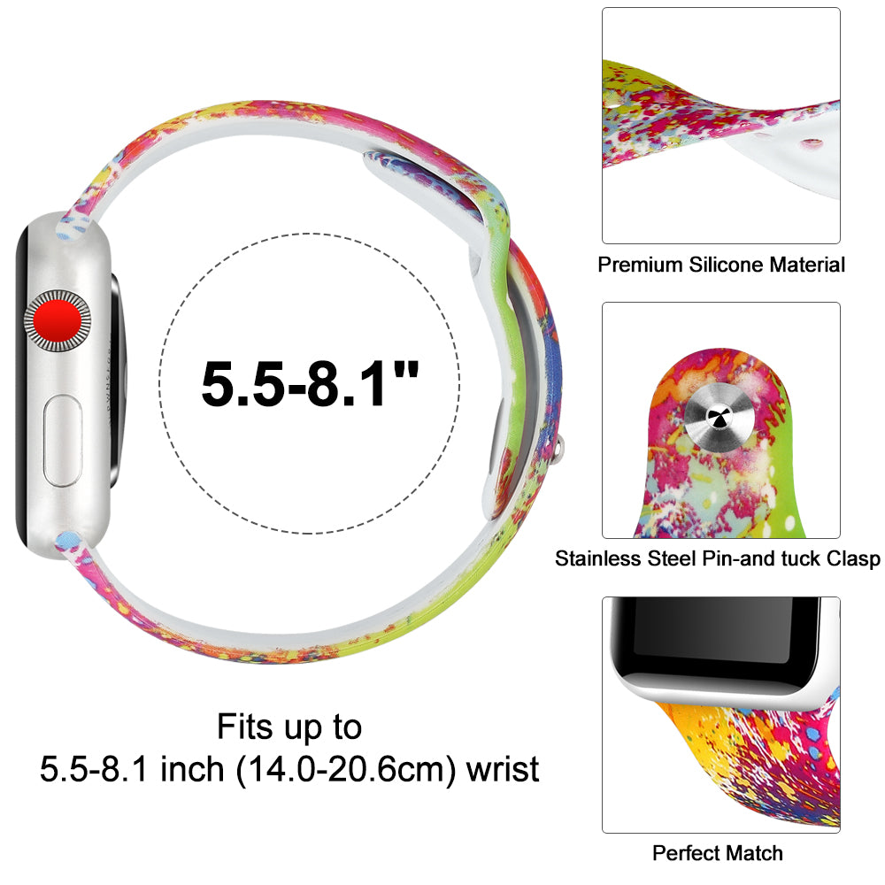 Rubber Strap with Patterns for Apple Watch