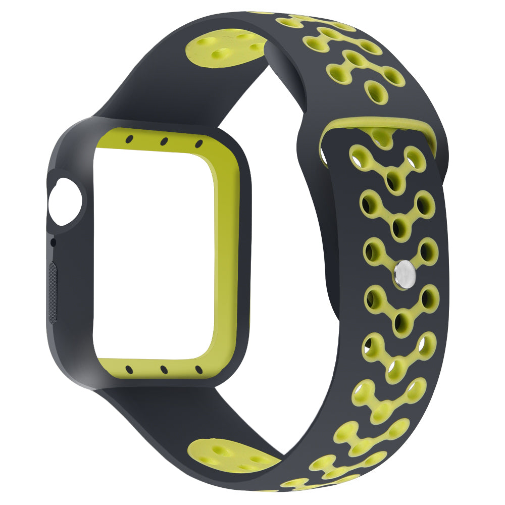 Rubber Strap with Case Protector for Apple Watch