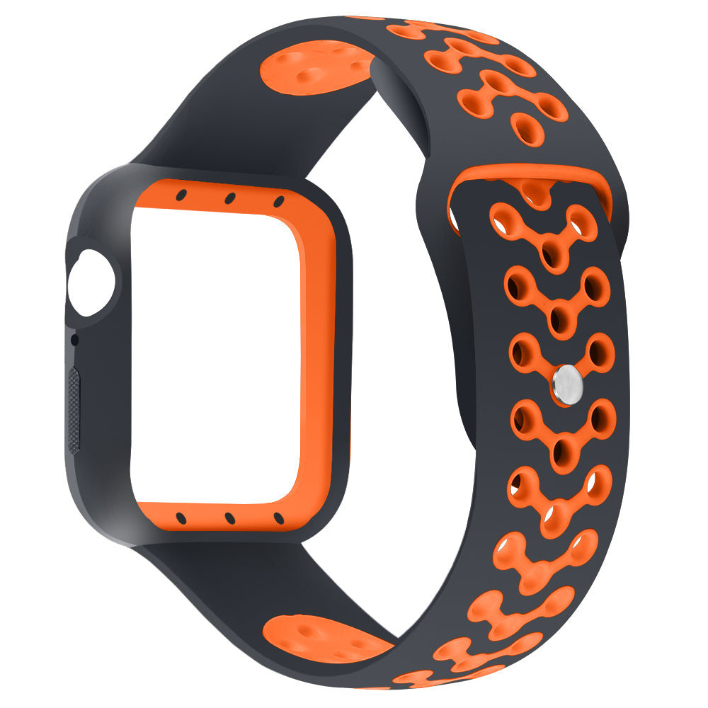 Rubber Strap with Case Protector for Apple Watch