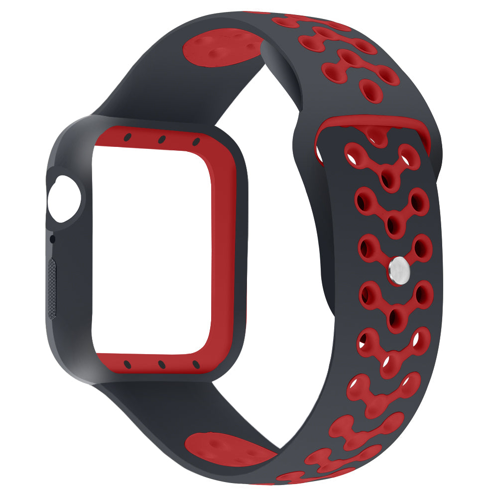 Rubber Strap with Case Protector for Apple Watch