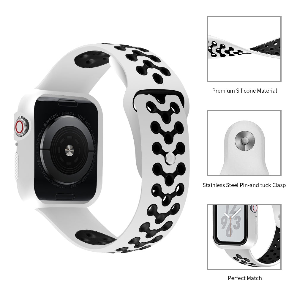 Rubber Strap with Case Protector for Apple Watch