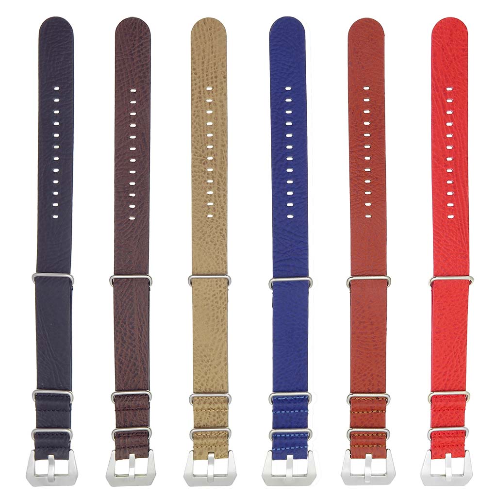 DASSARI Concrete Textured Italian Leather NATO Strap