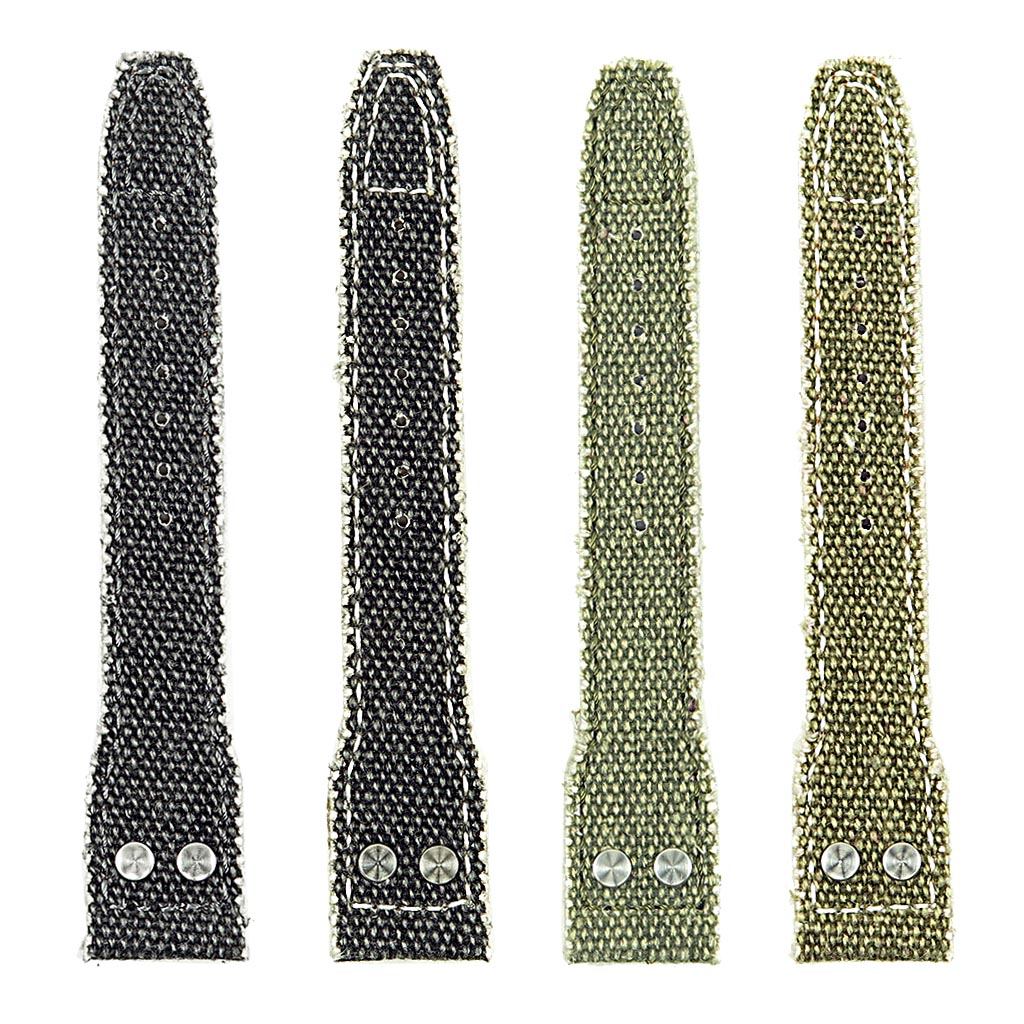 DASSARI Weave Frayed Edge Canvas Strap w/ Rivets