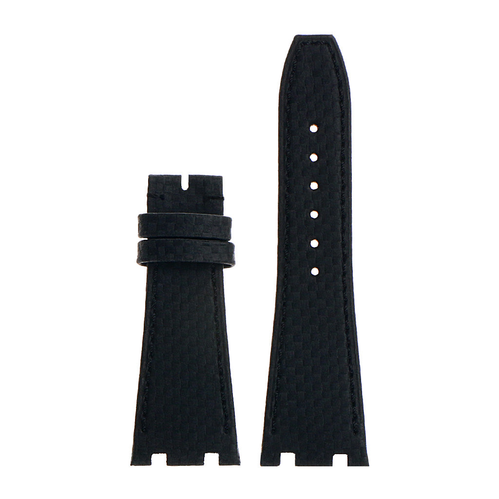 DASSARI Carbon Fiber Strap for Apple Watch w/ Yellow Gold Buckle